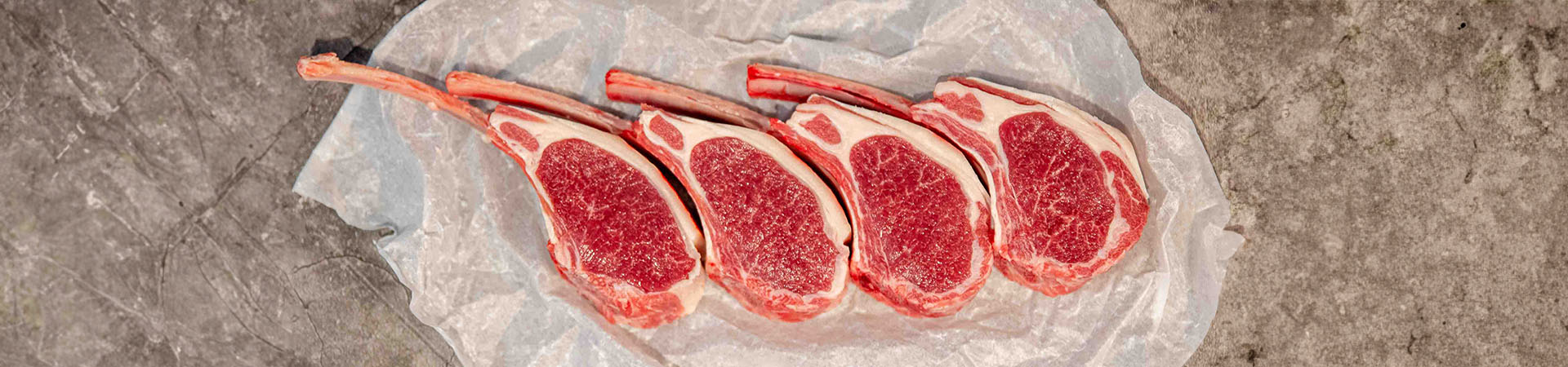 Delicious, fresh, premium lamb cutlets form butcher